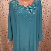 Футболочка жіноча.бірюзова.нова! Ог128-130