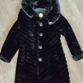 Шуба мутон+норка