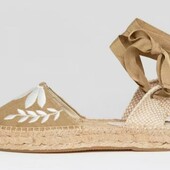 еспадрільї на джутовій підошві з вишивкою хакі soludos