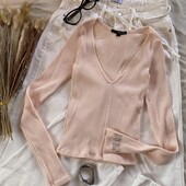 Кофинка/лонг у рубчик у ніжно-персиковому кольорі