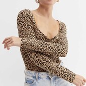 Леопардовий боді з довгим рукавом, М