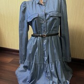 Вільна сукня джинс з карманами