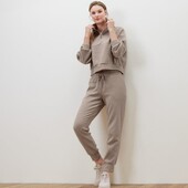 Cпортивні штани з бавовняної суміші з ребристою текстурою від Tchibo розмір М