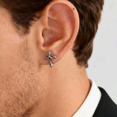 Моно сережка хрест, хрестик, медсталь