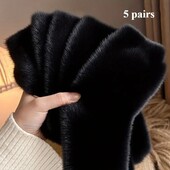 3 пары носочков тёплые ,мягенькие,пушистые. цвет: чёрный размер 36-39