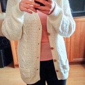 Теплий светр- кардиган на 70-80 кг