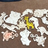 Дерев'яний пазл Світ тварин, розмальовка!!!