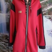 Шикарная стильная куртка трехнитка для пышних форм