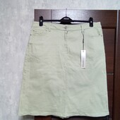 Новая брендовая коттоновая джинсовая юбка стрейч р.16