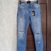 Брендовые новые коттоновые мужские джинсы р.32-34.