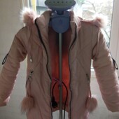 розпродаж - куртка з рожевим хутром