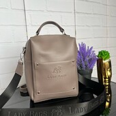 Сумка - рюкзак чорний капучіно темна пудра