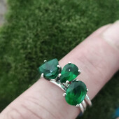 Потрійна срібна каблучка