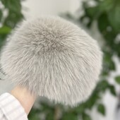 Шапка зі штучного хутра, виглядає як натуральна! Сіра