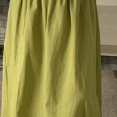 Олівкова спідниця міді з суміші льону та бавовни р.12