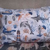 Дитяча наволочка 40х60 см на блискавці. 100% бавовна.