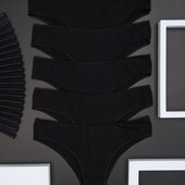 Набір чорних трусиків труси бразиліана 5 шт sinsay