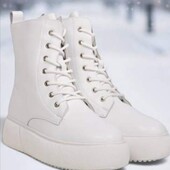 Зима! Натуральная Кожа! белые 36р - 23,5см