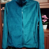 Теплая велюровая кофта,разм S
