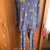 Пижама, комплект, 100% коттон, 13-14 р 164 см. Губка Боб. M&S, в ідеалі