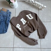 ❄️ Світшот Over says на утеплені колір капучино