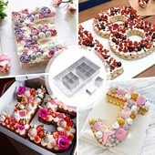 Креативная алюминиевая форма для выпечки тортов, прямоугольной формы, в форме цифр, фигур,