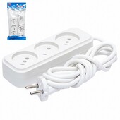 Подовжувач електричний 3 метри на 3 розетки FB2303 надійний та новий