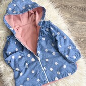 Стильна вітровка, утеплена флісом, 12-18 місяців
