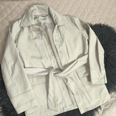 Topshop XS екошкіра. Куртка- сорочка з поясом