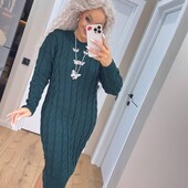 Теплое вязаное платье миди разные цвета новинки сезона