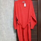 Новое брендовое теплое платье-свитер р.16-18.