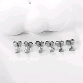 Опис! Набір сережок медсталь трикутник, зірка, місяць