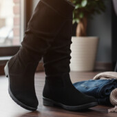 Замшеві сапожки-35 р