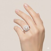 Мега крута каблучка з майорикою 18 розміру