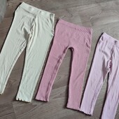 Фірмовий комплект легінсів в рубчик 3-4