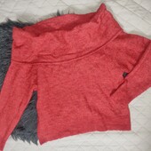 H&m M червоний светр вовна+ альпака