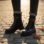 Стильні зручні черевики з м'якенької екошкіри якість супер