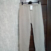 Новые брендовые теплые вязаные брюки р.16-18.
