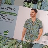 Чоловіча рубашка з коротким рукавом livergy 100 % viscose L (41/42 )