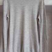 Вовняний сірий джемпер меланж р.с