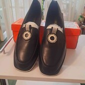 ❤️Брендовые, шикарные чёрные экокожа текстильные туфли балетки❤️Америка.Стелька 26,5см.Оригинал!