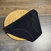 Арт.1327 жіночі трусики котонові чорні сліпи від c&a розмір М .