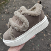 Хіт сезону! Круті черевики/лофери.Зима! Натуральна замша і хутро.