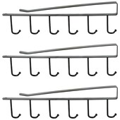 Підвісний металевий утримувач 26,5*8см з 6 гачками