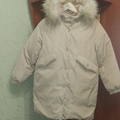 Пальто зимове Zara для дівчинки 8-10 років