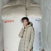 Esmara стёганое термо/пальто/куртка с капюшоном цвет бежевый размер евро 40/42