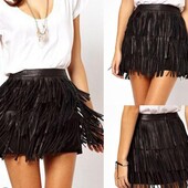 Юбка бахрома замш)розмер м Forever 21