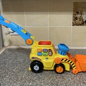 Інтерактивна каталка для гри вдома та на вулиці VTech Pop-a-Balls Бульдозер
