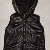 Тепла жилетка екошкіра
