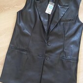 Люкс. Жилет піджак із кожзаму шкірозамінник